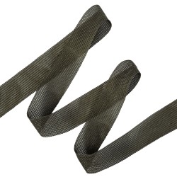 Окантовочная лента-бейка, цвет Тёмно-Серый 22мм (на отрез) в Бийске