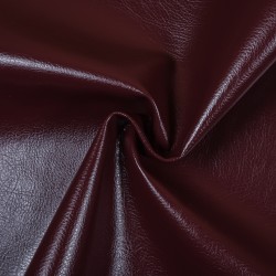 Ткань Дерматин (Кожзам) для мебели (Ширина 138см), цвет Бордовый (на отрез) в Бийске
