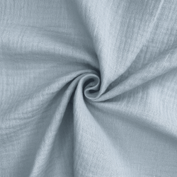 Ткань Муслин Жатый (Ширина 1,4м), цвет Светло-Серый (на отрез) в Бийске