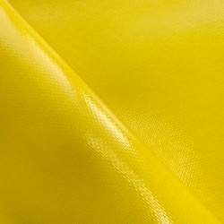 Ткань ПВХ 600 гр/м2 плотная (Ширина 1,5м), цвет Жёлтый (на отрез) в Бийске