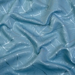 Ткань Блэкаут для штор светозатемняющая 75% &quot;Ледовое тиснение, Голубой&quot; (на отрез)  в Бийске