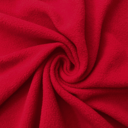 Флис Односторонний 130 гр/м2, цвет Красный (на отрез)  в Бийске