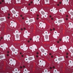 Ткань Oxford 600D PU (Ширина 1,48м), принт &quot;Белые мишки&quot; (на отрез) в Бийске