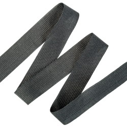 Окантовочная лента-бейка, цвет Чёрный 22мм (на отрез) в Бийске