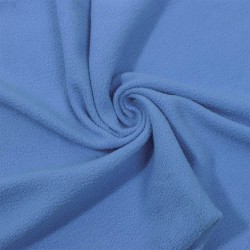 Ткань Флис Односторонний 130 гр/м2 (Ширина 150см), цвет Голубой (на отрез) в Бийске