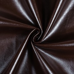 Ткань Дерматин (Кожзам) для мебели (Ширина 138см), цвет Темно-Коричневый (на отрез) в Бийске