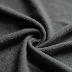 Ткань Флис Односторонний 130 гр/м2, цвет Серый (на отрез)  в Бийске