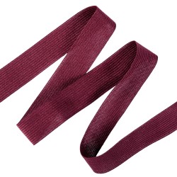 Окантовочная лента-бейка, цвет Бордовый 22мм (на отрез) в Бийске
