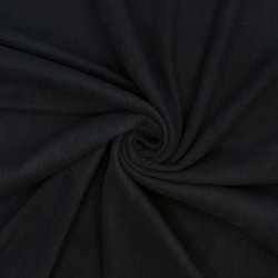Ткань Флис Односторонний 130 гр/м2 (Ширина 150см), цвет Черный (на отрез) в Бийске