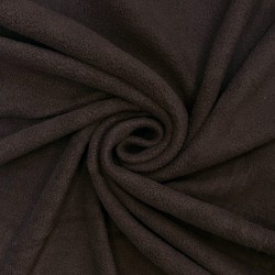 Ткань Флис Односторонний 180 гр/м2 (Ширина 150см), цвет Коричневый (на отрез) в Бийске