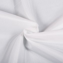 Ткань подкладочная Таффета 190Т (Ширина 150см), цвет Белый (на отрез) в Бийске