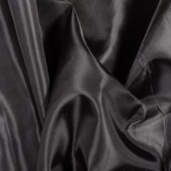 Ткань подкладочная Таффета 190Т (Ширина 150см), цвет Черный (на отрез) в Бийске