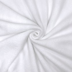Ткань Флис Двусторонний 280 гр/м2 (Ширина 150см), цвет Белый (на отрез) в Бийске
