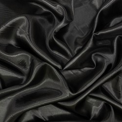 Ткань Атлас-сатин (Ширина 150см), цвет Черный (на отрез) в Бийске