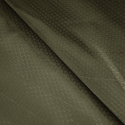 Ткань Oxford 300D PU Рип-Стоп СОТЫ, цвет Хаки (на отрез) в Бийске