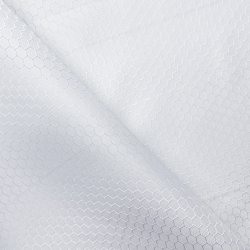 Ткань Oxford 300D PU Рип-Стоп СОТЫ, цвет Белый (на отрез) в Бийске