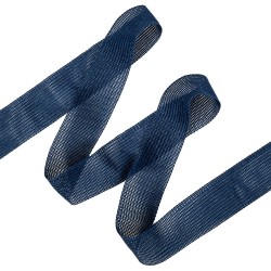 Окантовочная лента-бейка, цвет Синий 22мм (на отрез) в Бийске