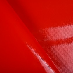 Ткань ПВХ 450 гр/м2, Красный (на отрез)  в Бийске