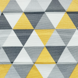 Интерьерная ткань Дак (DUCK) (ширина 1,8м), принт &quot;Треугольники&quot; (на отрез) в Бийске