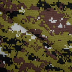 Ткань Oxford 600D PU (Ширина 1,48м), камуфляж Цифра Зеленая (на отрез) в Бийске