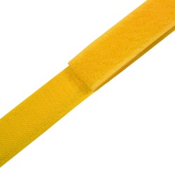 Контактная лента 25мм цвет Жёлтый (велькро-липучка, на отрез) в Бийске