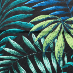 Интерьерная ткань Дак (DUCK) (ширина 1,8м), принт &quot;Тропические листья&quot; (на отрез) в Бийске