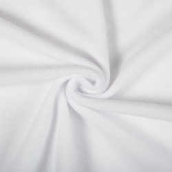Ткань Флис Односторонний 180 гр/м2 (Ширина 150см), цвет Белый (на отрез) в Бийске