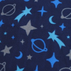 Ткань Флис Двусторонний 240 гр/м2 (Ширина 150см), синий космос в Бийске