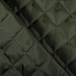 Стеганая подкладочная ткань с синтепоном (100гр/м2) (Ширина 150см), цвет Хаки (на отрез) в Бийске