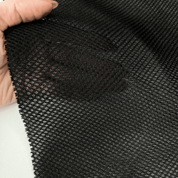 Сетка 3D трехслойная Air mesh 165 гр/м2 (Ширина 150см), цвет Черный (на отрез) в Бийске